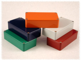 Die-cast aluminum RF enclosure, (L x W x H) 95 x 151 x 35 mm, purple, IP54, 1590TRPCPR