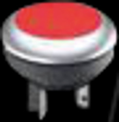 1.15.210.121/2300 Pushbutton, Lumo key 16, 1NO, aperture: Translucent red