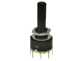 Przełącznik; obrotowy; SR16A-1x6-18T20; 6xON; 6 pozycji; bistabilny; na panel; przewlekany (THT); 1 tor; czarny; 0,3A; 60V DC; c