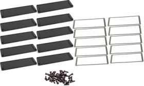 EMI/RFI end plate, aluminum, black, for series 1457, 1457TEP-10