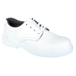 Shoe Lace Up White Microfibre Upper Pu S