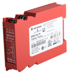 Przekaźnik bezpieczeństwa, kat. bezp.: 4, SIL: 3, MSR126.1R, styki bezp.: 2, Uz: 24 V ac/dc, Rockwell Automation