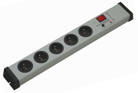 Listwa zasilająca, 16A, 250 V, 5 wtykowa Typ E - gniazdo francuskie