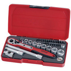 Teng T3834 Socket &amp; Bit Set of 34 Metric 3/8in Drive