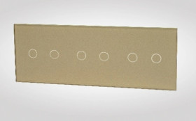 TouchMe Duży panel szklany, 3 x łącznik podwójny, złoty TM702702702G