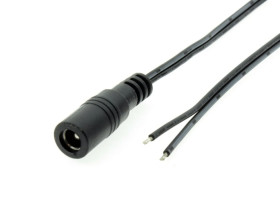 Przewód DC 0,25m z gniazdem 2,5x5,5 mm AWG20 2x0,5mm2 ESPE