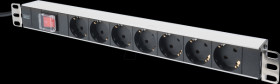 DN-95402 19" socket strip, 1U, 7-way