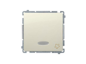 SIMON BASIC Wyłącznik zwierny przycisk "dzwonek" z podświetleniem LED (moduł) 10AX 250V szybkozłącza beżowy BMD1L.01/12 KONTAKT