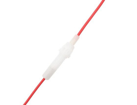 GNIAZDO BEZPIECZNIKA 30mm Z KABLEM BIAŁE/CZERWONE (GN30KAB-R2501)