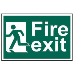 Scan 1508 Fire Exit Man Running Left - PVC Sign 300 x 200mm