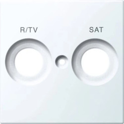 Merten System M Płytka centralna gniazda antenowego TV+FM+SAT biały active MTN299825