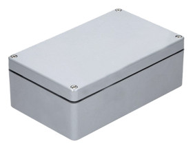 Obudowa PET szerokość zew. 120 mm długość zew. 122 mm wys. zew. 90 mm RS PRO IP66 Szary