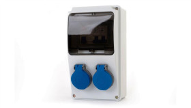 Rozdzielnica Lago 6M - Gniazda 2X230v + Zabezpieczenia (Rcd 2P 25A Typ Ac,...