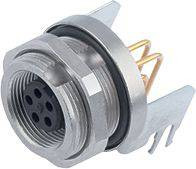 binder 09 0404 55 02-20 Złącze żeńskie kołnierzowe złącze żeńskie kątowe, złącze żeńskie z kołnierzem Seria: 712 Łączna