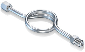 Adapter do manometru, ASIP, Stal nierdzewna, 250 bar, NPT 1/2 żeńskie, NPT 1/2 męskie