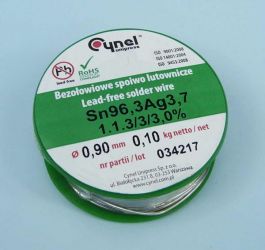 Sn96,3Ag3,7 Q 0,90 100g BEZOŁOW.CYNEL