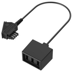Hama 201123 Phone Cable TAE-F plug 3x TAE-NFN socket Black