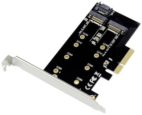 Karta PCI-Express Conceptronic EMRICK 2-in-1-M.2-SSD-PCIe-Adapter SATA AHCI NVMe EMRICK04B PCIe
