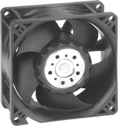 DC axial fan, 24 V, 80 x 80 x 38 mm, 190 m³/h, 66 dB, ball bearing, ebm-papst 8214 J/H3