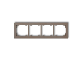 DECO Ramka 4 poczwórna uniwersalna z tworzywa DECO Pastel Matt czekoladowy 49DR-4 KARLIK