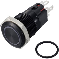 TruComponents 782594 Pushbutton ,Panel Mount,Off/On,SPDT,Solder,IP65