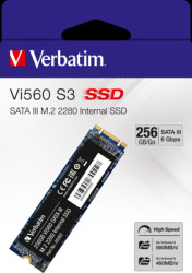 SSD hard drive, 256 GB, SATA-III/M.2 2280, black, Verbatim 49362