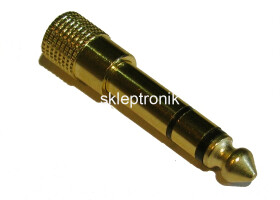 Przejście Jack/Jack 6,3 WT/GN 3,5 st. metal pozł