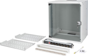 19 inch network kit, 12U, (H x W x D) 595 x 540 x 400 mm, gray, DN-49206-SET