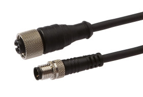 Złącze kablowe M12 żeńskie 3-pinowe proste M8 męskie 3-pinowe proste 3x0,34mm 60V 1,5m IP67 VK150F64