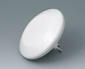 ABS/PC enclosure, (Ø x H) 110 x 30 mm, gray white (RAL 9002), IP40, B5011027