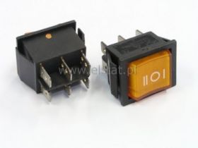 Przeł. kołys. ON-OFF-ON stabilny 6P podśw.