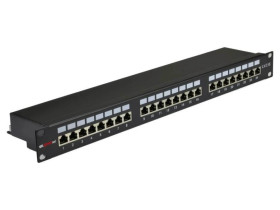 Patch panel 19cali 1U 24xRJ45 kat.5e FTP GMPnet supported by BITNER - 25 LAT gwarancji CU.PP.00009