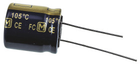 Kondensator 680 μF 63 V dc Promieniowe, Otwór przelotowy Panasonic Przewód promieniowy roztaw: 7.5 mm EEUFC1J681S