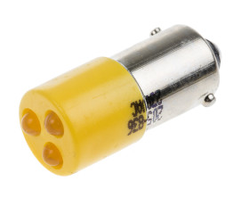 Lampka kontrolna do montażu panelowego 230V ac, Żółta 25 x 10mm LED RS PRO