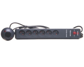 Przedłużacz EcoLine Comfort Switch 6x230V /+wyłącznik nożny/ 2m antracyt H05VV-F 3G1,5 1159454616