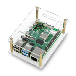 Obudowa do Raspberry Pi 4B/3B+/3B/2B otwarta przezroczysta - LT-4B19