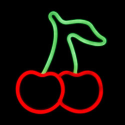 Neon LED "czereśnia", dekoracja LED 19x22,5cm zasilanie z baterii lub USB