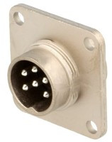 AMPZD6-W-PP Wtyk 6 pin, przykręcany na panel, zakręcane - Amphenol - IP67