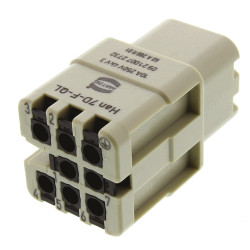 Wkładka złącza dużej mocy 8-pinowe HARTING 10A Żeński Proste