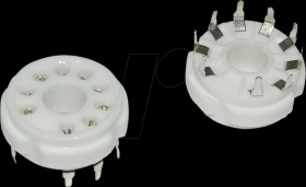 MAGNOVAL PRINT Tube socket, B9D, 9-pin, PCB mounting