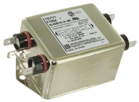 Filtr RFI 10A 1-fazowy 250 V AC TE Connectivity Montaż kołnierzowy