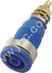 SEB 2600 G M4 BL Gniazdo bezp. 4mm, przyłącze M4+lutowane, 32A, niebieski, Hirschmann, 972354102, SEB2600GBL