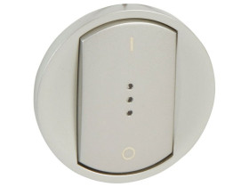 CELIANE Klawisz wyłącznika 2-biegunowy z wskaźnikiem led tytanowy 068323 LEGRAND