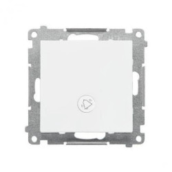 Simon 55 Przycisk dzwonek” z podświetleniem LED (moduł) 10 AX, 250 V~, szybkozłącza Biały mat TD1L.01/111