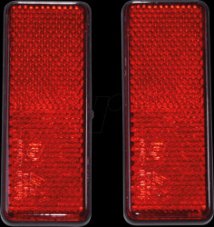 Trailer - reflector, square, red, set of 2
