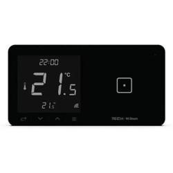 SINUM WSR-01P Regulator pokojowy + włącznik jednopolowy prawy kolor czarny