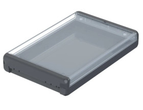 PC enclosure, (L x W x H) 271 x 170 x 40 mm, graphite gray (RAL 7024), IP66, 96026344
