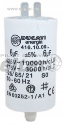 Kond. silnikowy rozruch. 6,0uF 425V konektor śruba