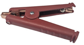 Zacisk krokodylkowy 300A izolowany 52mm Czerwony RS PRO