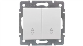 Logi Łącznik Podwójny Schodowy Śrubowy 10Ax 250V Biały 021060102 25073